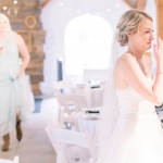 bride crying at the sight of her grandfather
